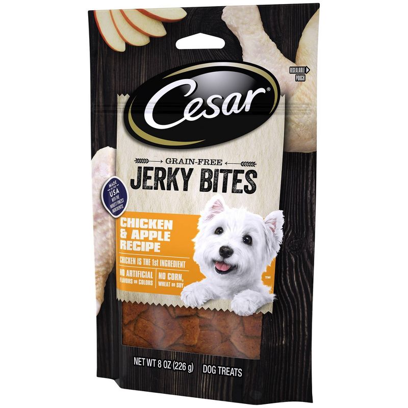Cesar Jerky Bites Chicken & Apple Recipe Dog Treats -  8.0oz