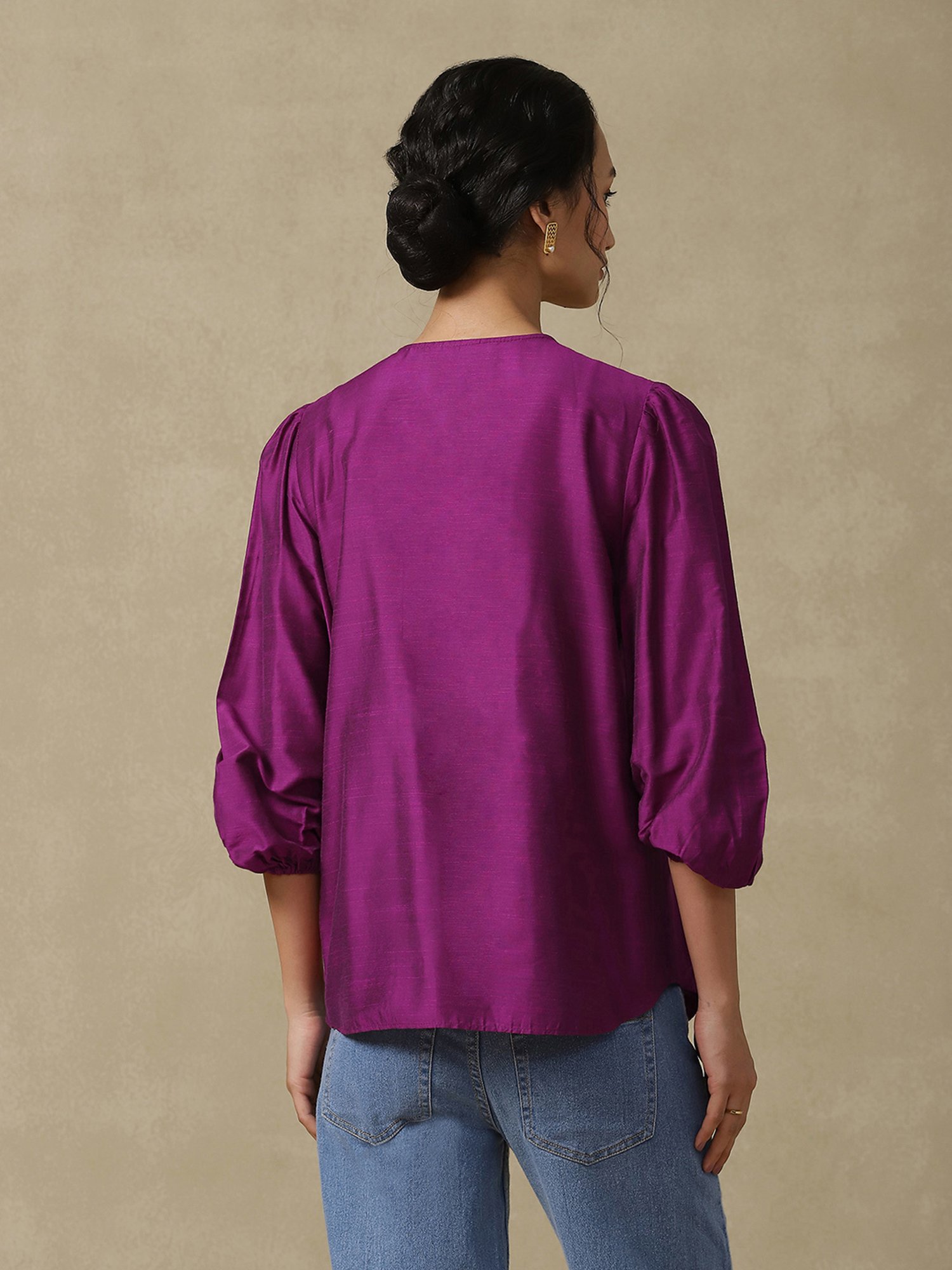 aarke Ritu Kumar Purple Relaxed Fit Top