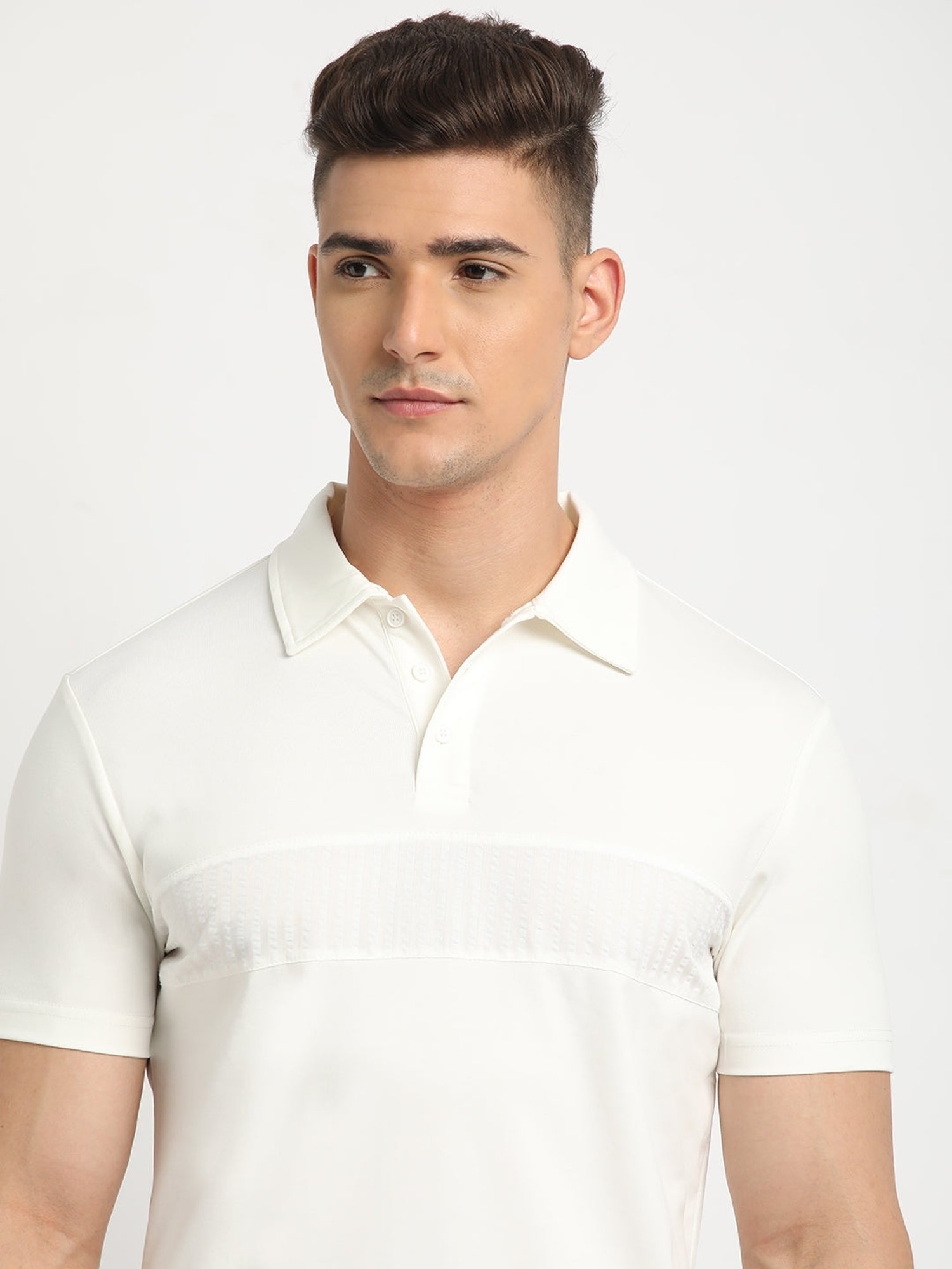 The Bear House White Slim Fit Polo T-Shirt