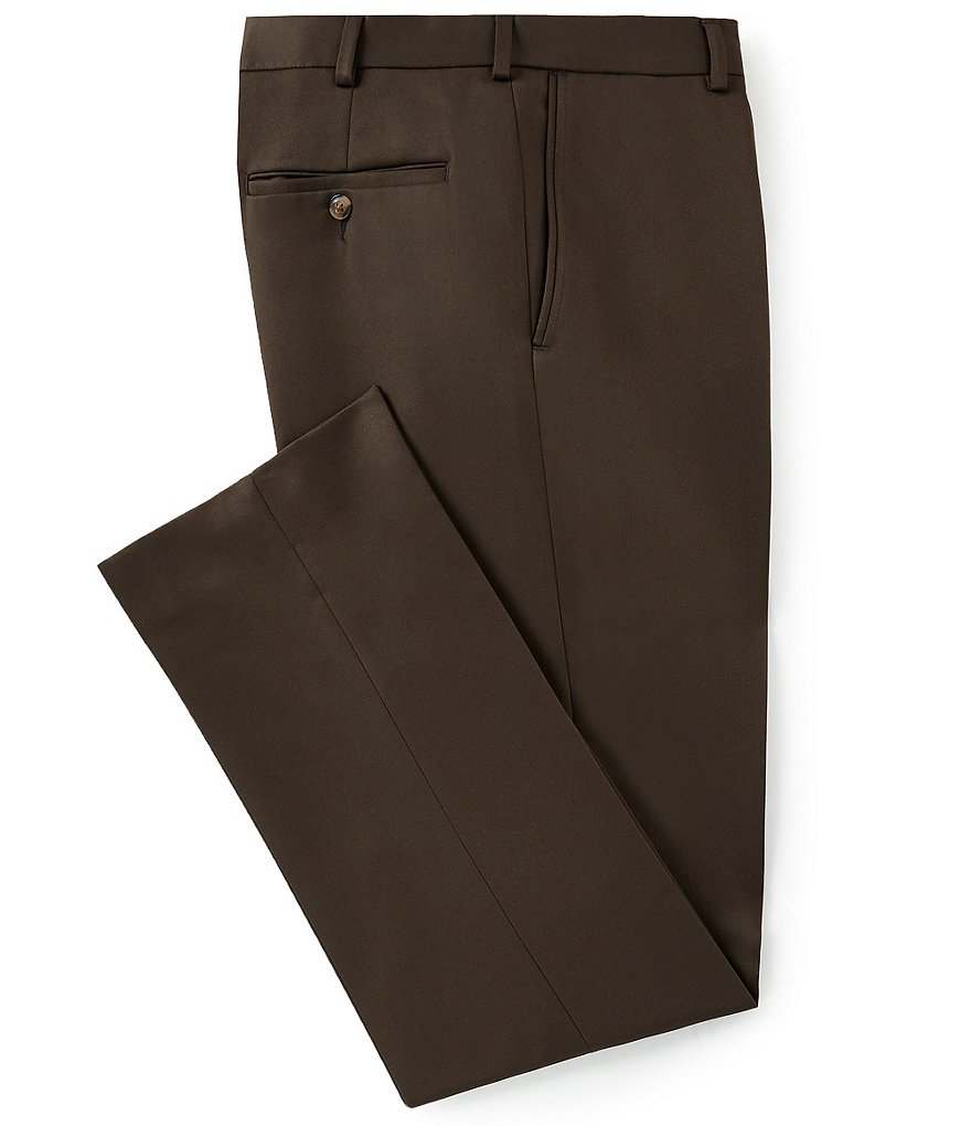 Hart Schaffner Marx Plaid Flat-Front Trouser Pants