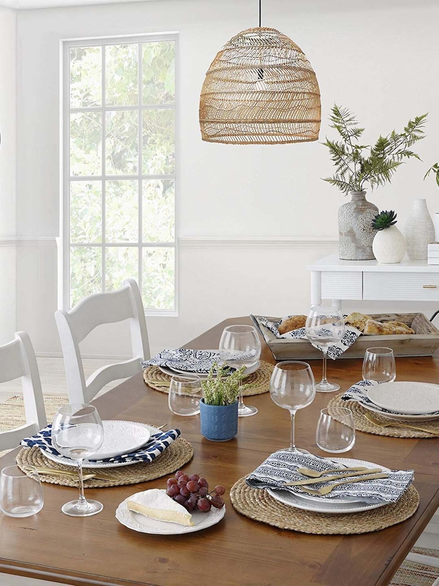 MODERN HOMES Brown Braided Jute Placemats - Set of 6