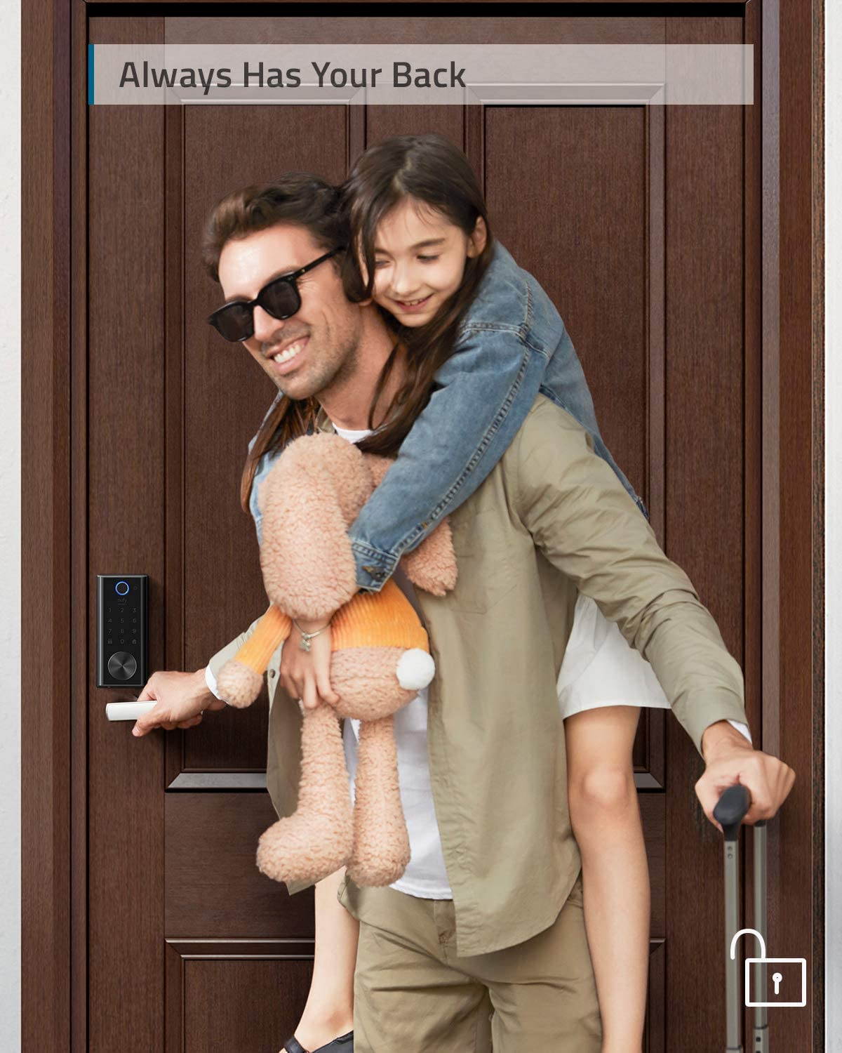 eufy Security Smart Lock Touch & Wi-Fi, Fingerprint Scanner, Keyless Entry Door Lock, Smart Wi-Fi Lock, Bluetooth Electronic Deadbolt, Touchscreen Keypad, BHMA Certified, IP65 Weatherproofing