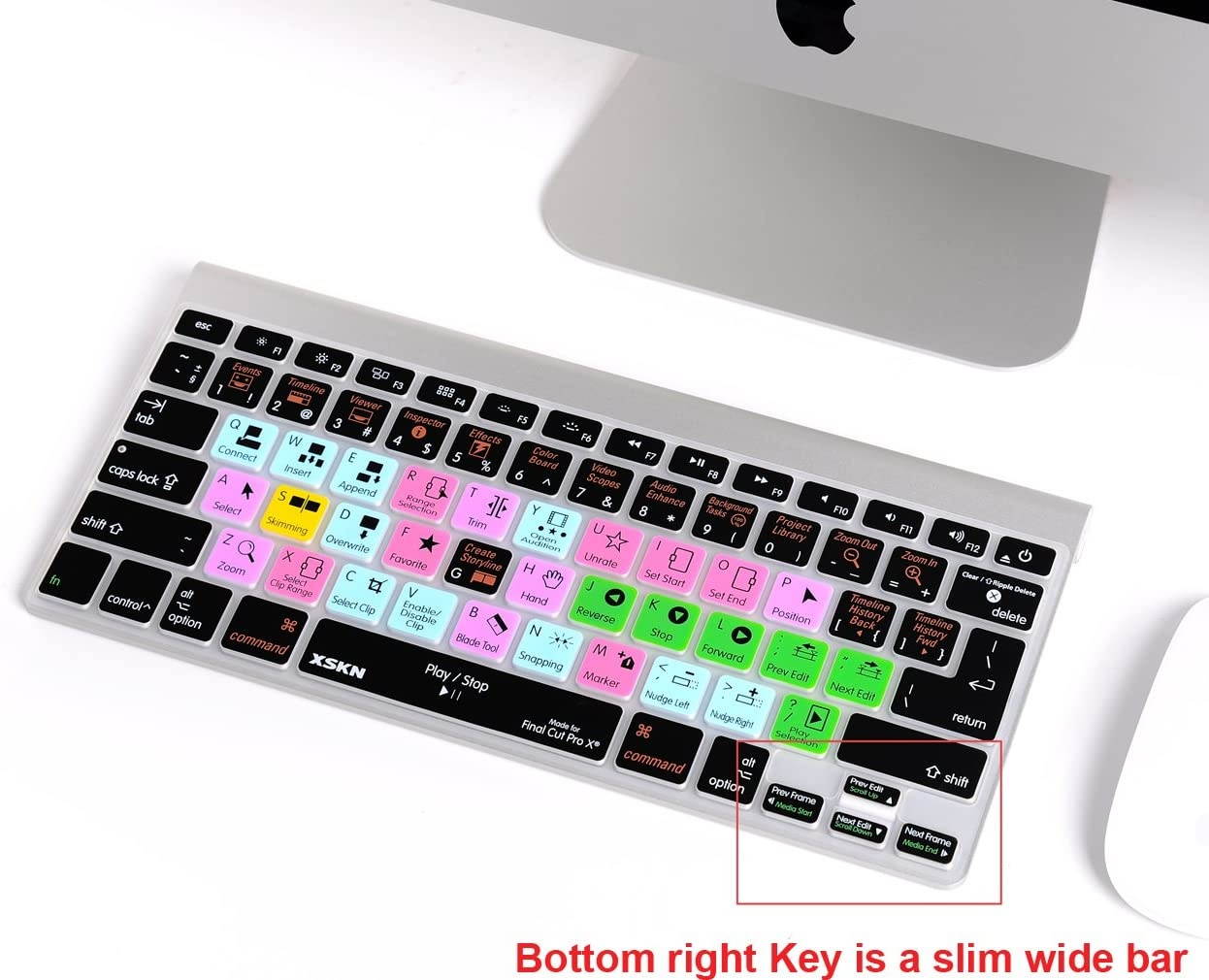 Final Cut Pro X Keyboard Cover Silicone Skin Protector for Macbook Pro 13 15 17 Inch (US / European ISO Keyboard)