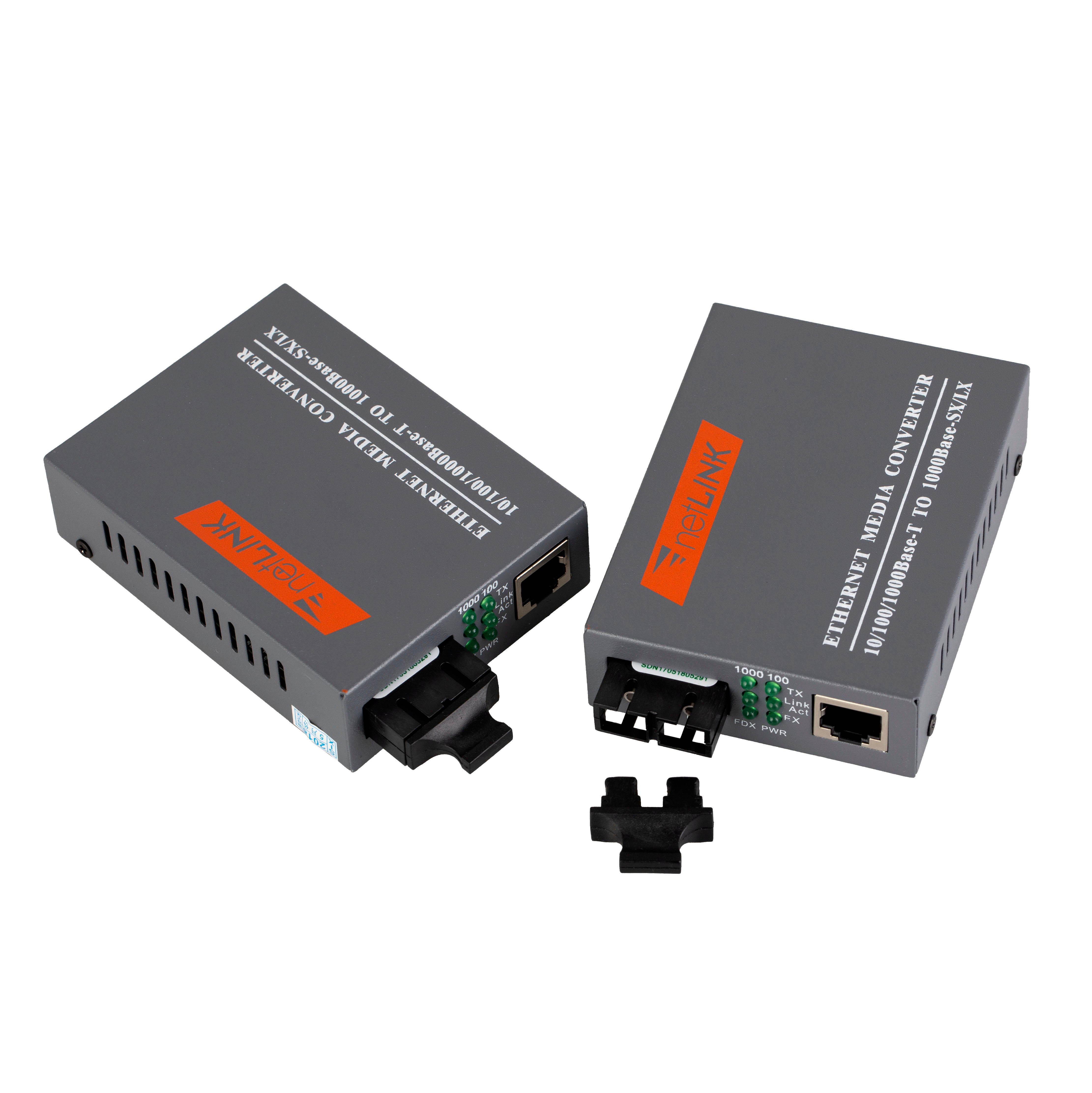 Gigabit LAN Network 1000Mbps to SC Duplex Fiber Optical Media Converter
