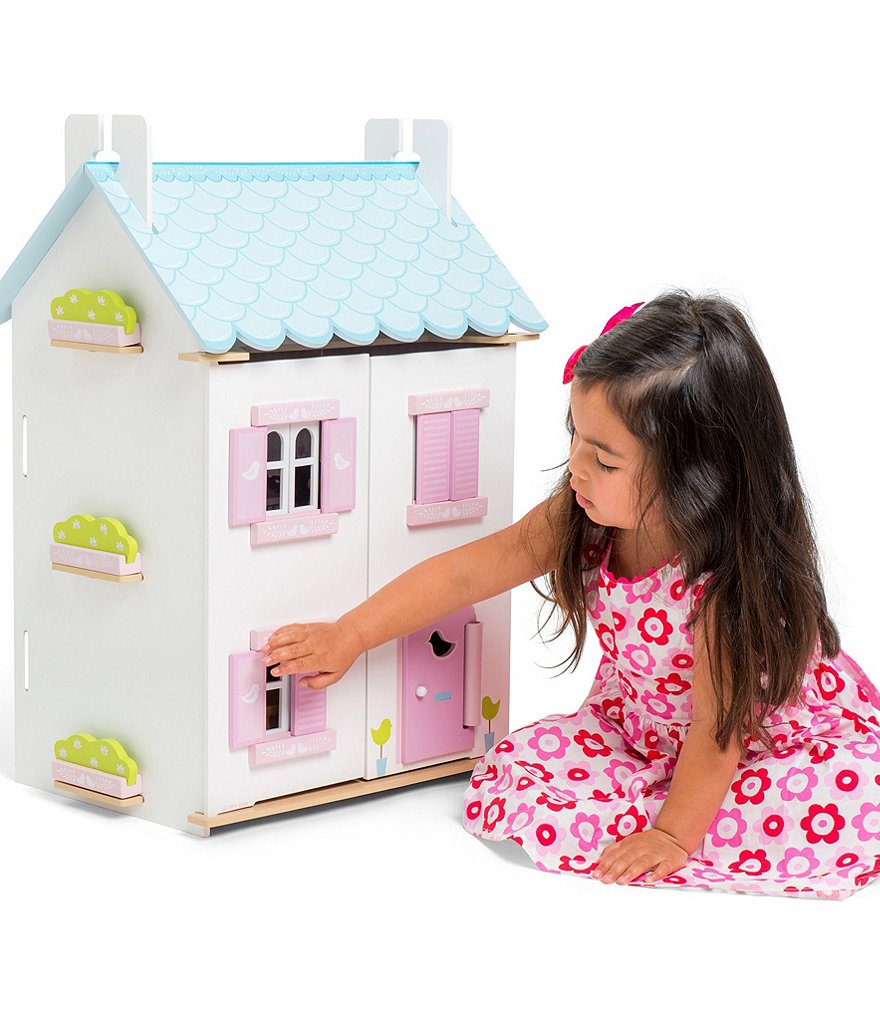 Le Toy Van Daisylane Blue Bird Cottage Doll House & Furniture