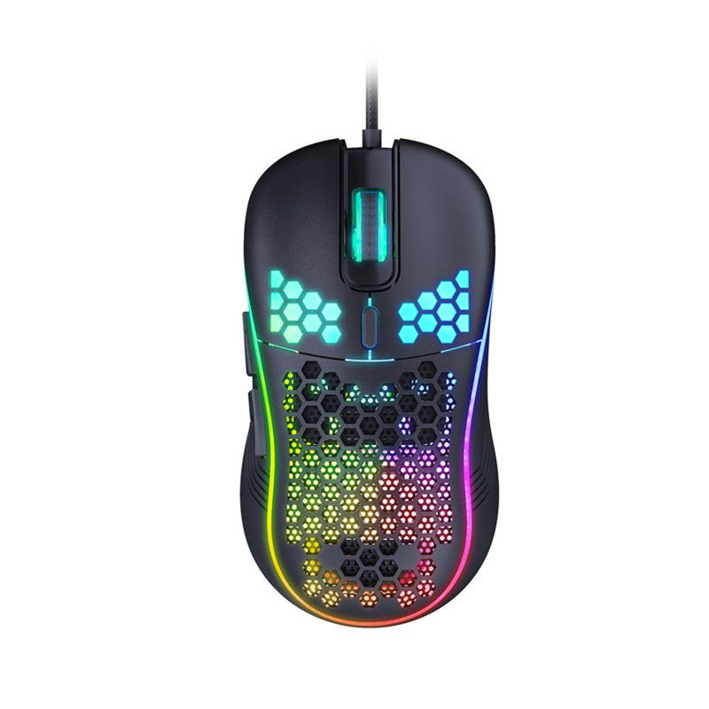 IMICE T98 7200DPI RGB Mouse Onboard Memory Honeycomb Hollow Ergonomic Design Extreme Responsiveness Wired Gaming Mouse for Gaming Computers