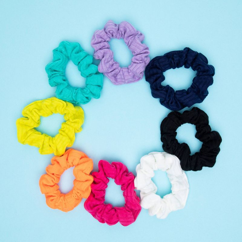scunci  Small Ribbed Scrunchies - 8pk -  Assorted Colors