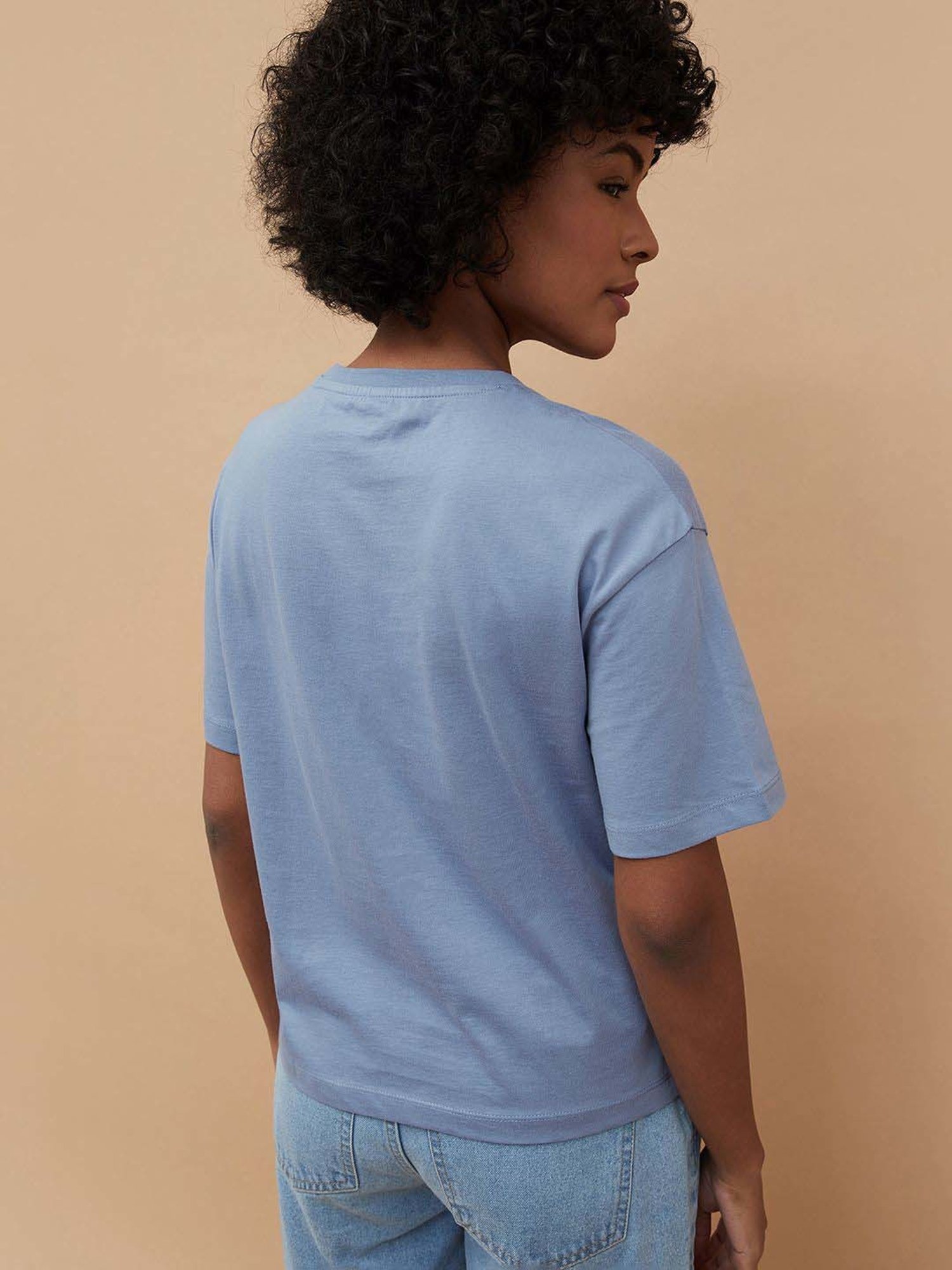Fame Forever by Lifestyle Blue Cotton Plain T-Shirt