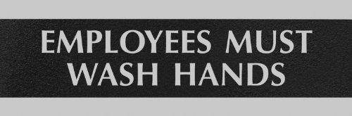 Headline Sign Century Series Office Sign Employees Must Wash Hands 9 x 3 4782