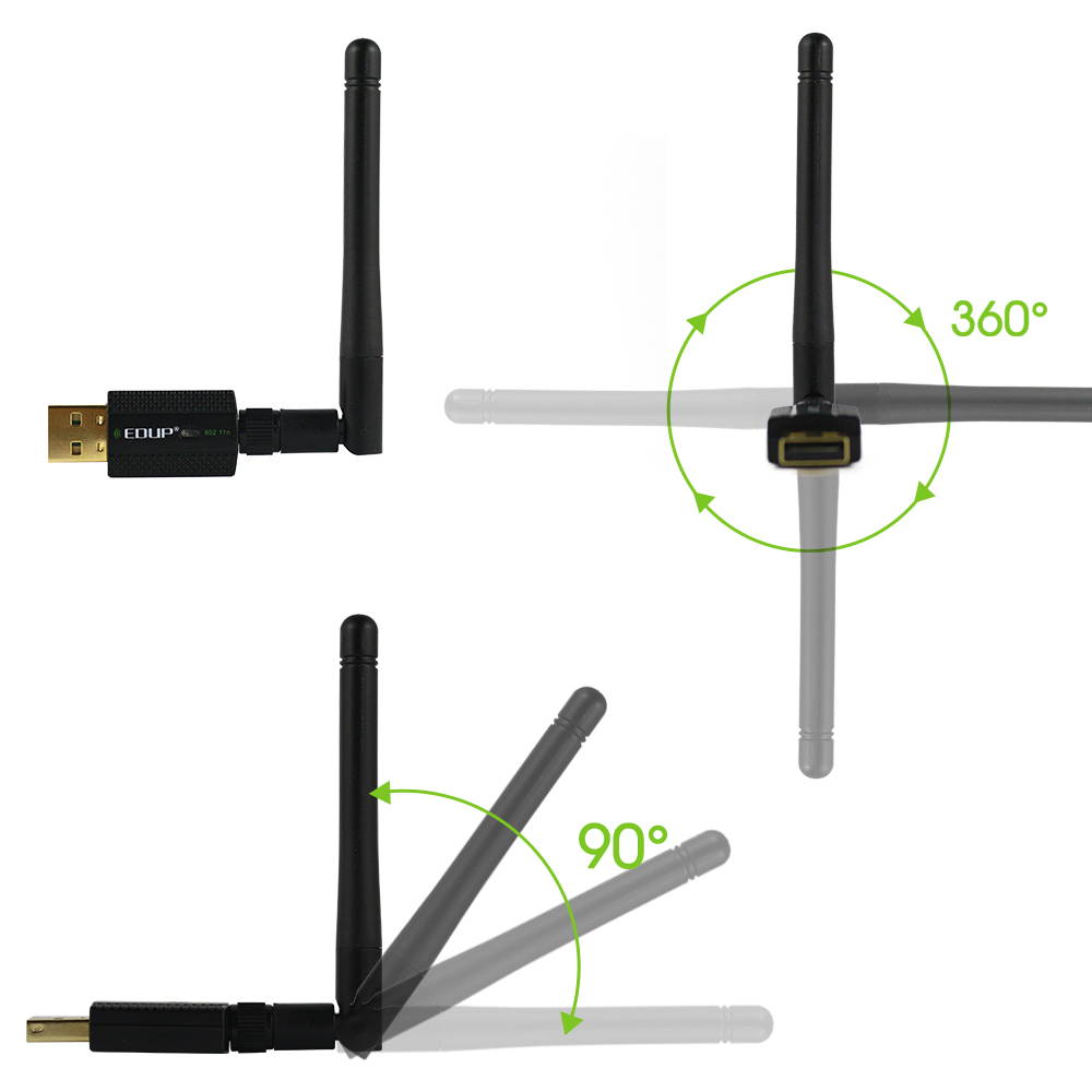 Wifi Adapter Dongle for Windows 10 / XP Wireless Adapter 300Mbps Driver