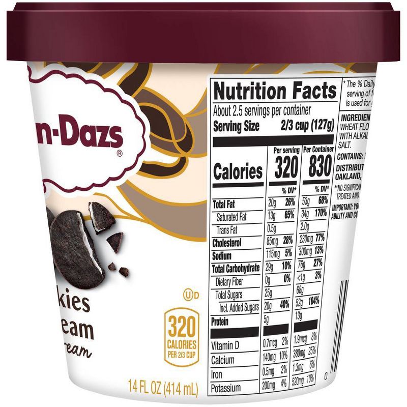 Haagen-Dazs Cookies & Cream Ice Cream - 14oz
