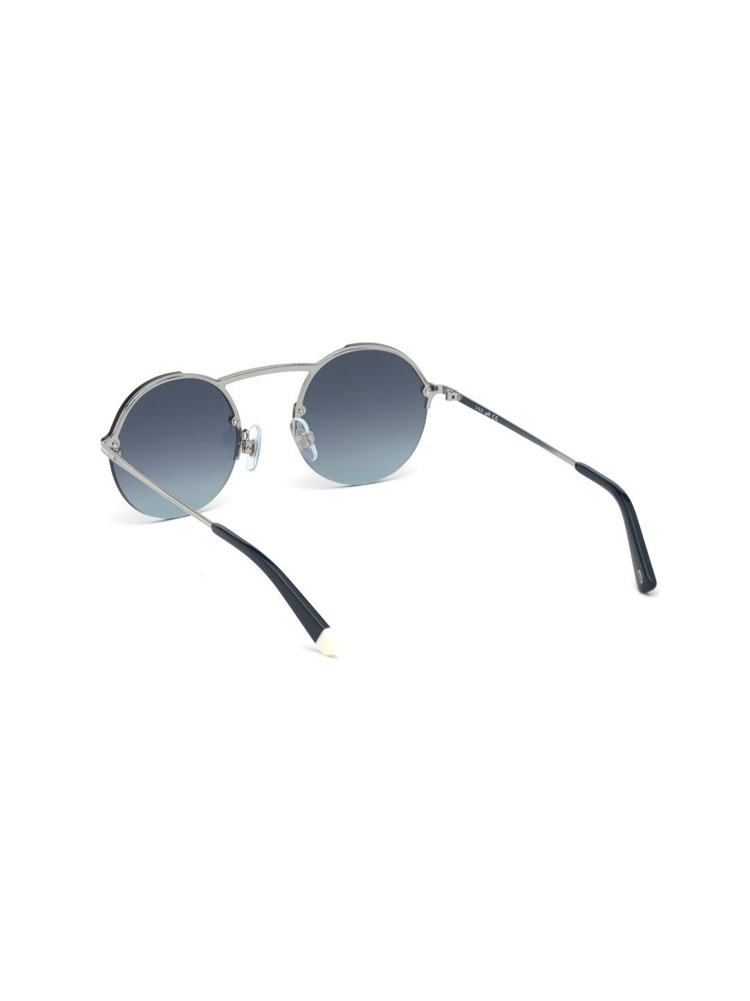 Web Eyewear Blue Round Unisex Sunglasses Designed in Italy