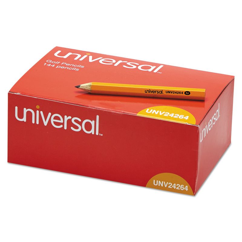Universal 144pk #2 Golf & Pew Pencil Yellow Barrel