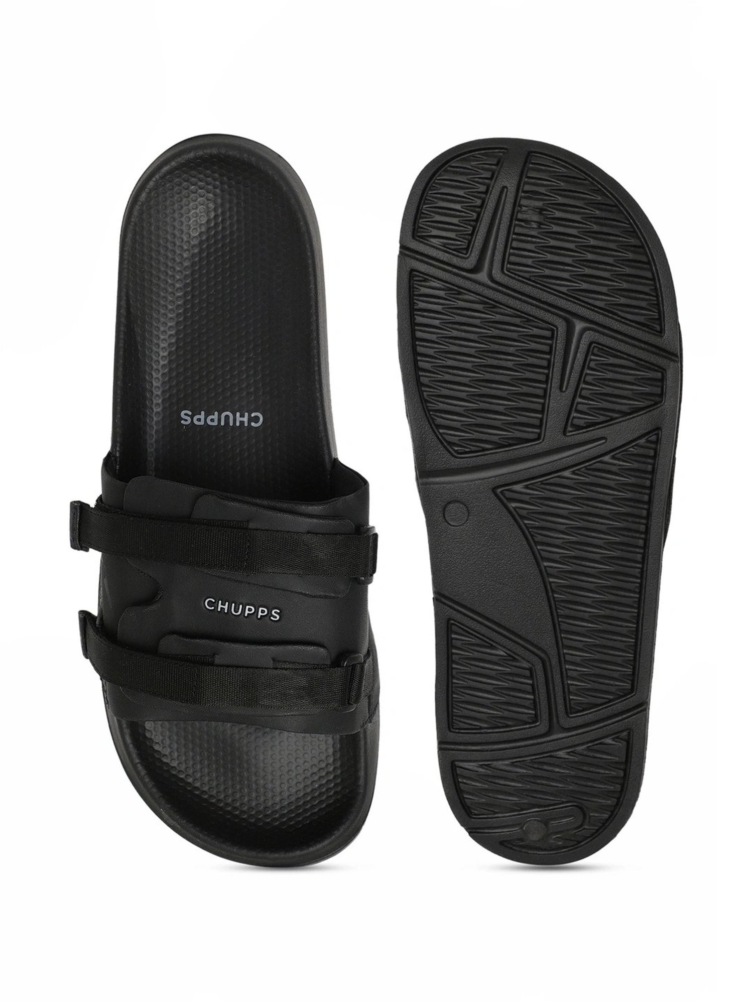 Chupps Men's Element ErgoX Plus Black Slides