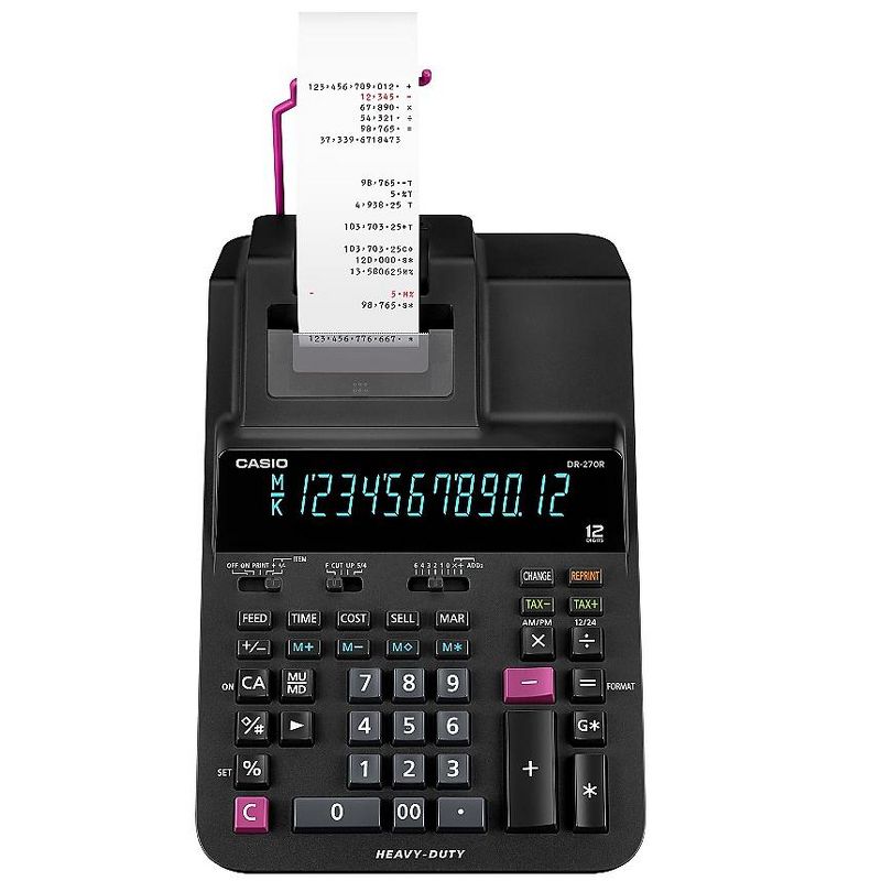 Casio DR-270R 12-Digit Heavy Duty Printing 