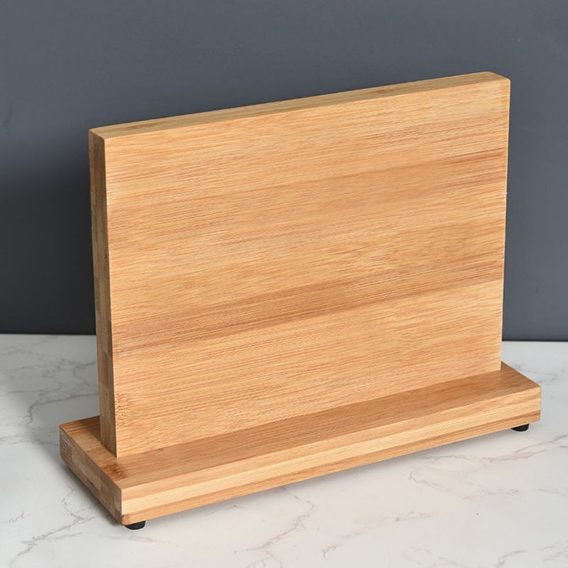 Double Side Magnetic Knife Holder Wood Eco-friendly Bamboo Knife Block Strong Magnet Kitchen Gadgets Storage Knife Stand Rack
