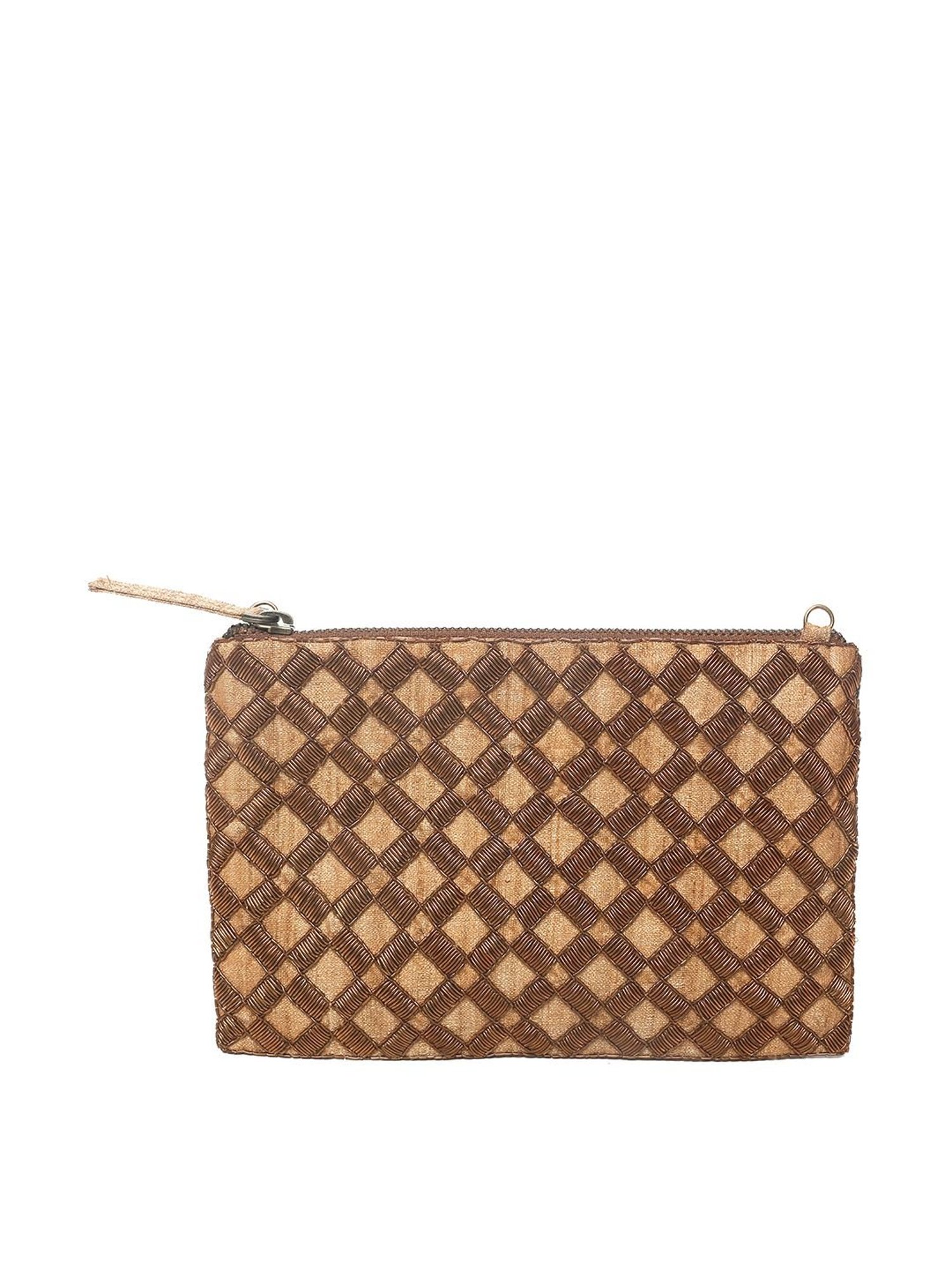Tarini Nirula Brown Embellished Pouch for Women