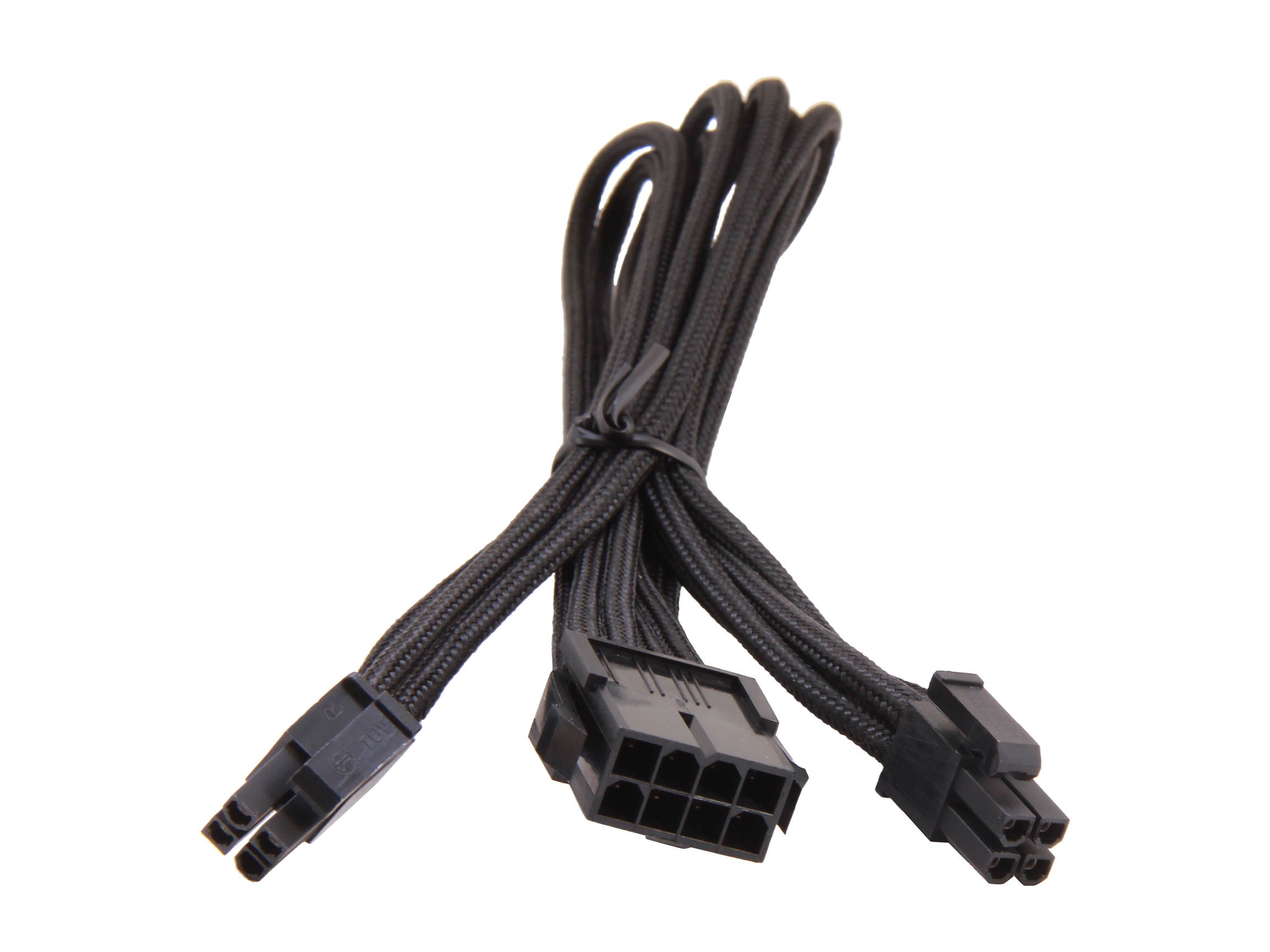 Silverstone PP07-EPS8W Sleeved Extension Power Supply Cable, 1 x 8pin to EPS12V 8pin(4+4) Connector