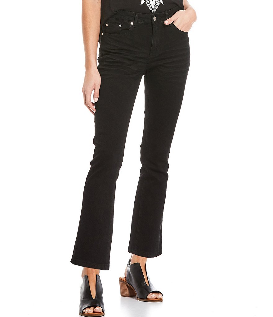 Reba Guiliana Flared Leg Mid Rise Ankle Jeans