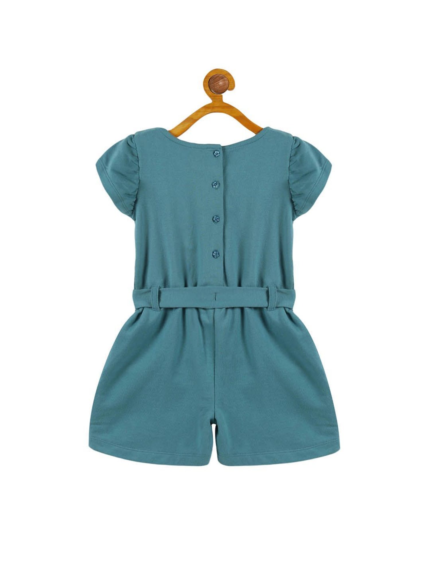 Plum Tree Kids Teal Solid Jumpsuit