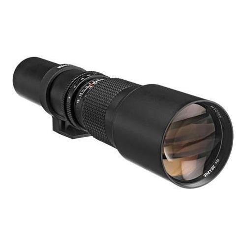 Bower T-Mount 500mm f/8.0 Preset Telephoto Lens, Requires T-Mount.