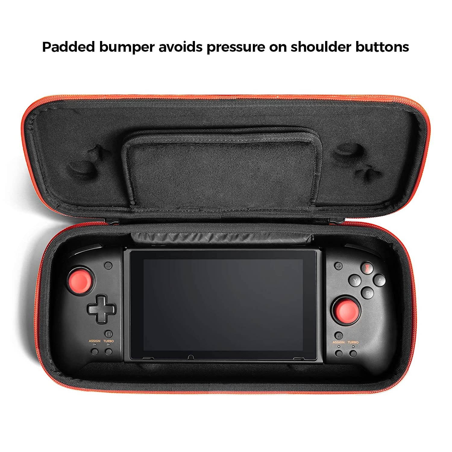 tomtoc Carry Case for Nintendo Switch Hori Split Pad Pro Controller, Grip Protective Carrying Case Case mit 30 Game Cartridges, Moon Theme Limited Edition