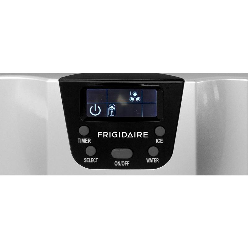 Frigidaire EFIC227 Home/Office 2 in 1 26 Pounds Countertop Compact Portable Electric Ice Cube Maker and Water Dispenser Machine, Stainless Steel