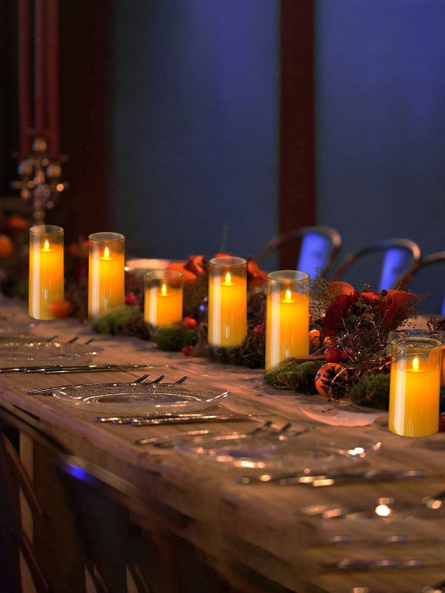 Xergy Acrylic Battery Operated Flameless LED Candles Light for Home Decoration (Warm White)