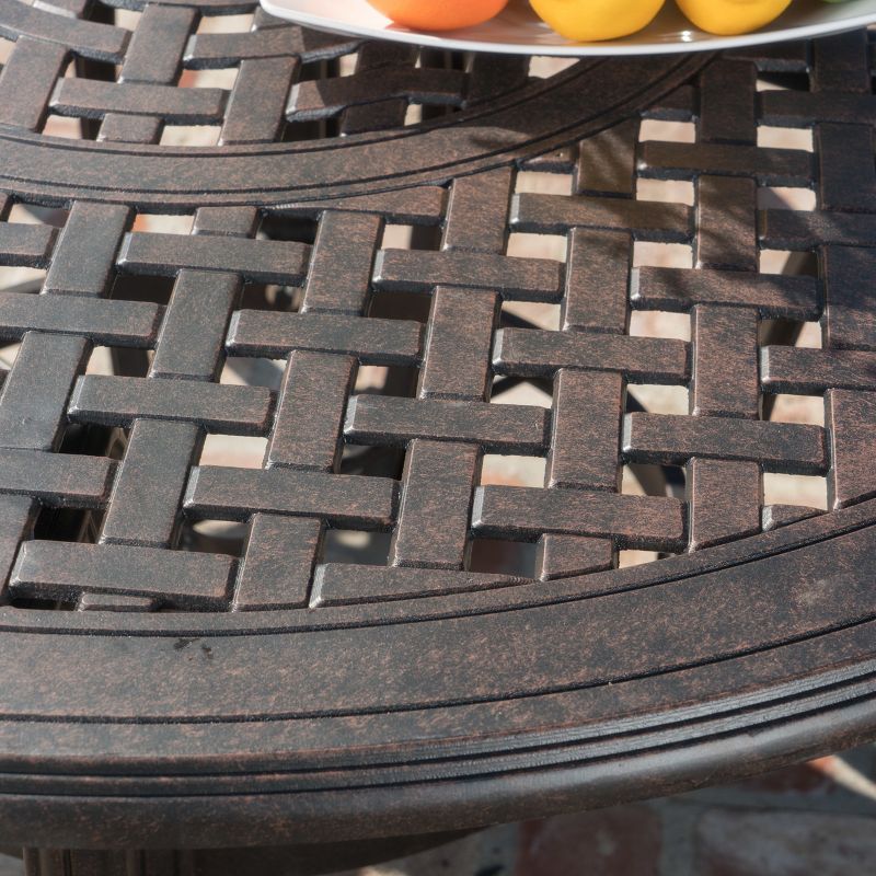 Renaissance Square Outdoor Patio Stacking Table - Gray - Vifah