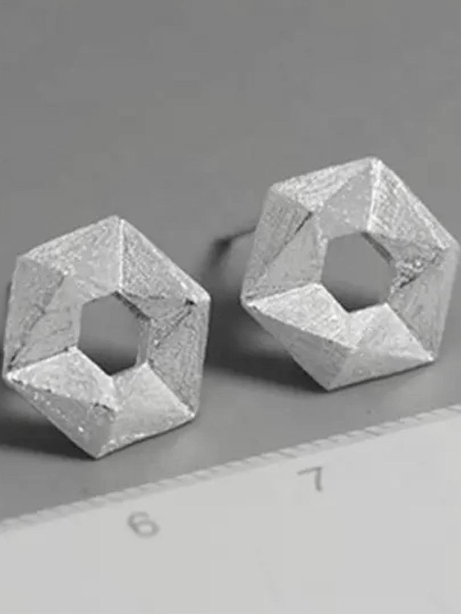 Rihi by P.C. Chandra Jewellers 92.5 Sterling Silver Octagon Stud Earrings for Women & Girls