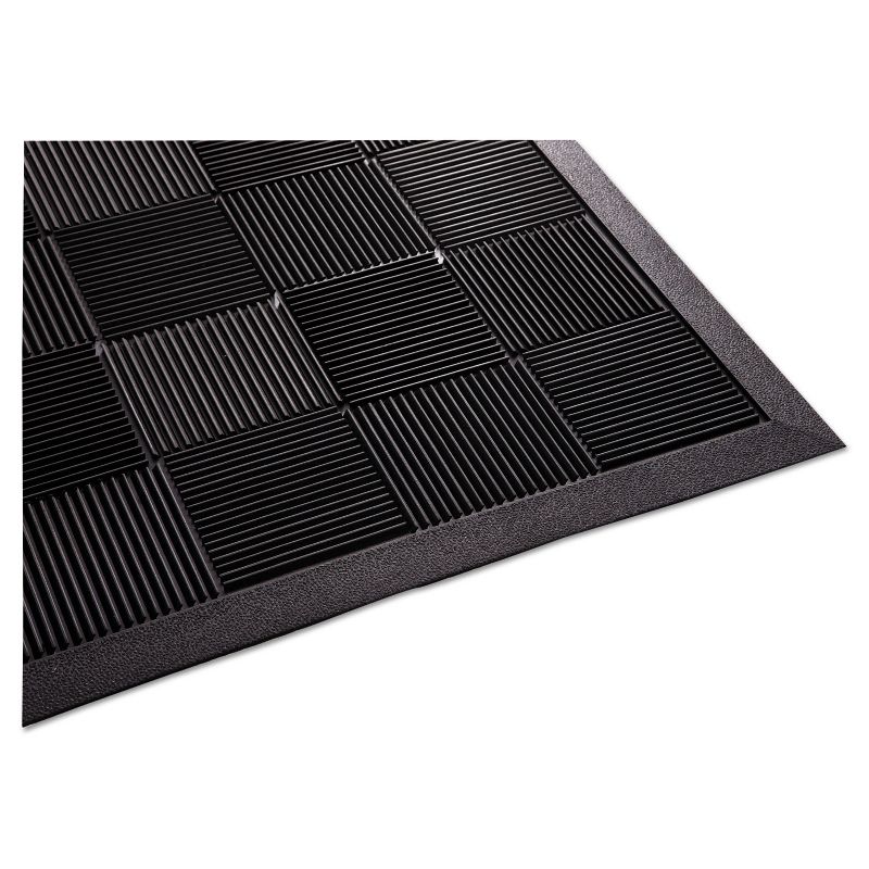 3'x5' Rectangle Solid Floor Mat Black - Guardian