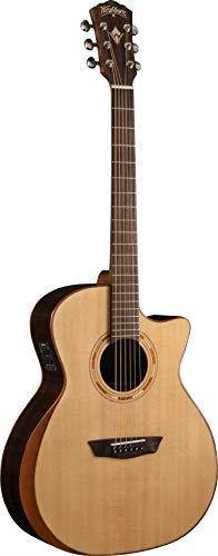 washburn 6 string acousticelectric guitar, natural wcg20sceo