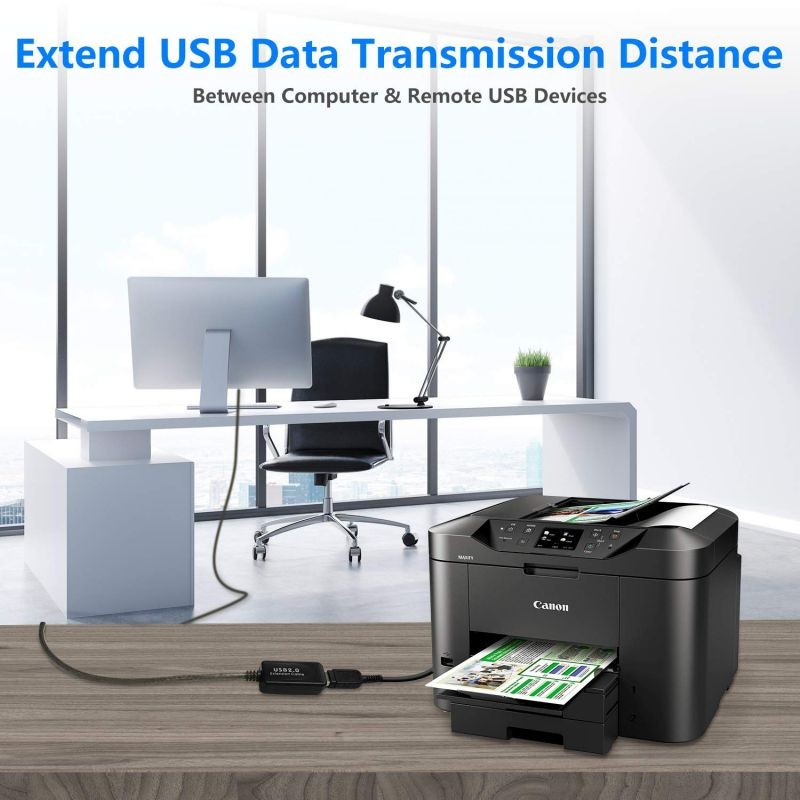 Halsouy USB 2.0 Extension Cable USB Extender Type A-Male to A-Female Repeater Extender Cord USB 2.0 High Speed Extension (50Feet / 15Meter)