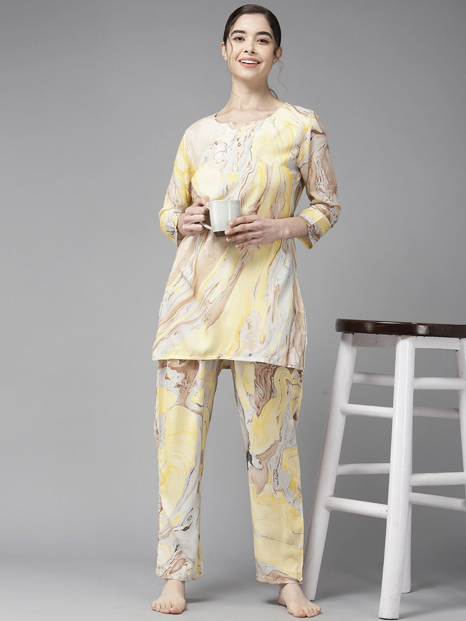 Prakrti Multicolored Printed Top Pant Set