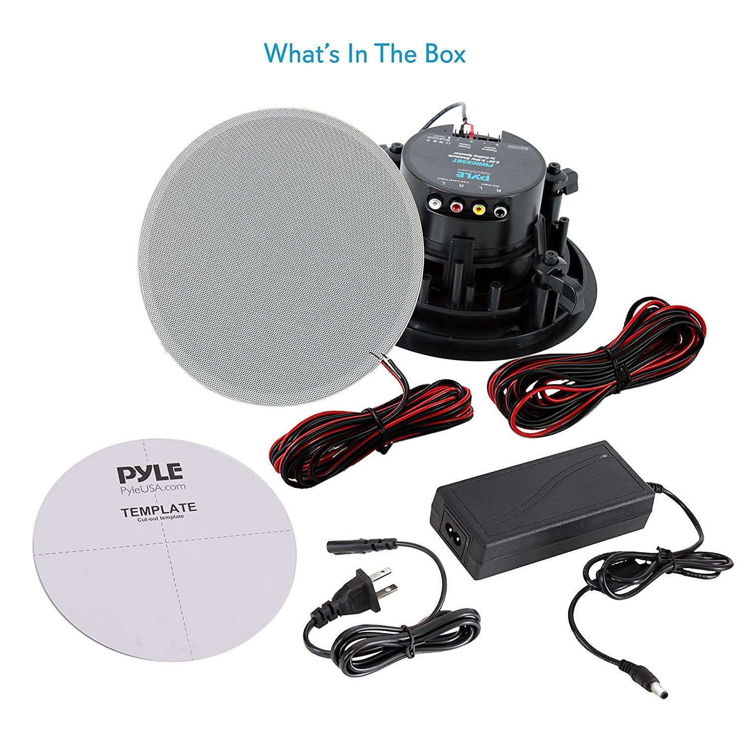 Ceiling and Wall Mount Speaker - Wireless Bluetooth 5.25&rdquo; Dual 2-Way Audio Stereo Sound Subwoofer Kit with, 240 Watts, in-Wall & in-Ceiling Flush Mount for Home Surround System - Pyle PWRC55BT