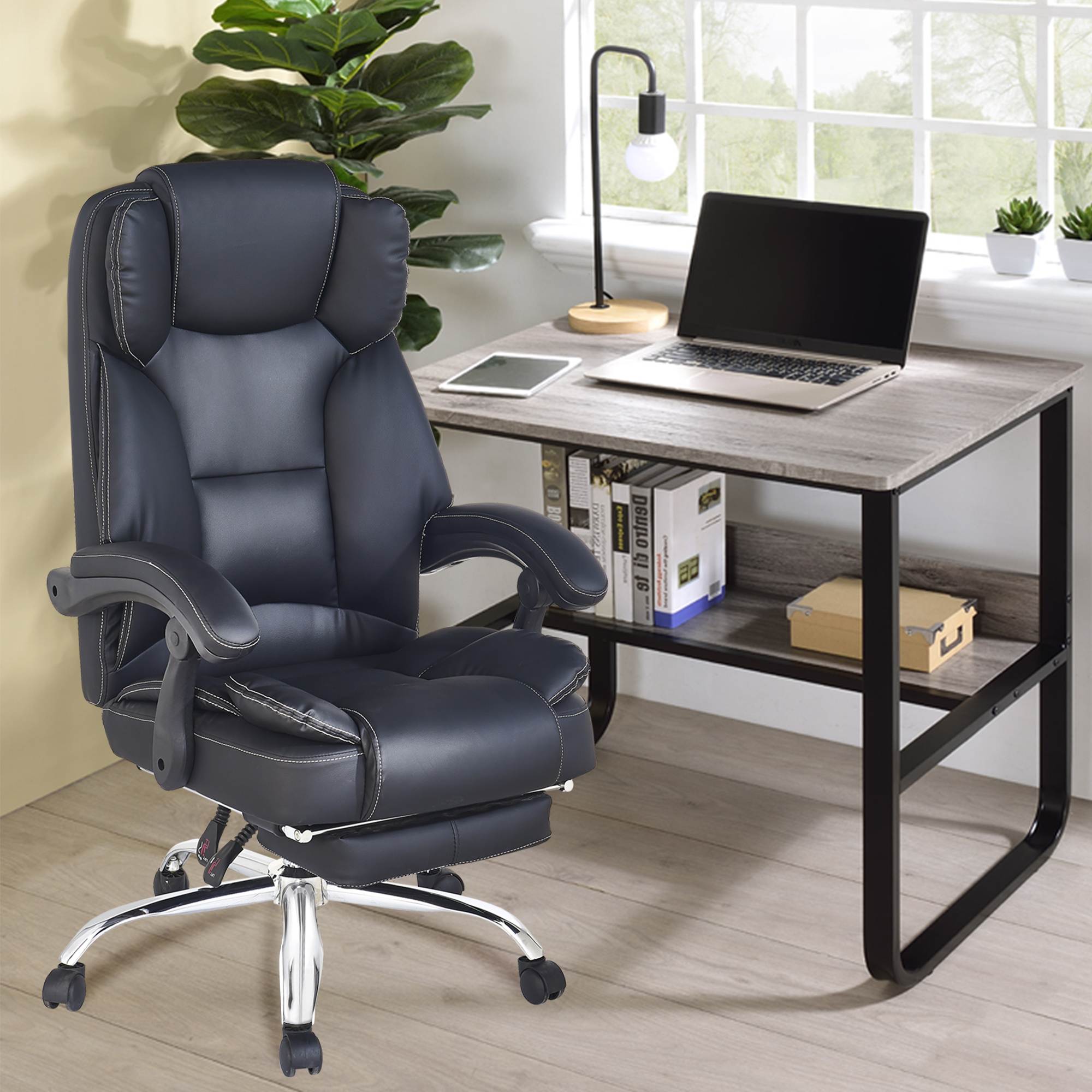 Ergonomic Executive Office Swivel Chair, Gaming Chair, Computer Chair, high Back, Adjustable Height and Angle Office Chair with Footrest - Executive Computer Chair
