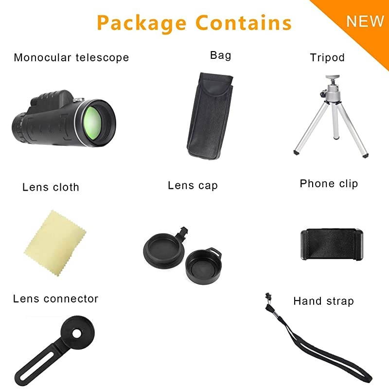 Telescope High Power with Smartphone HolderBAK4 Prism for Bird Watching Hunting Camping Travelling Wildlife