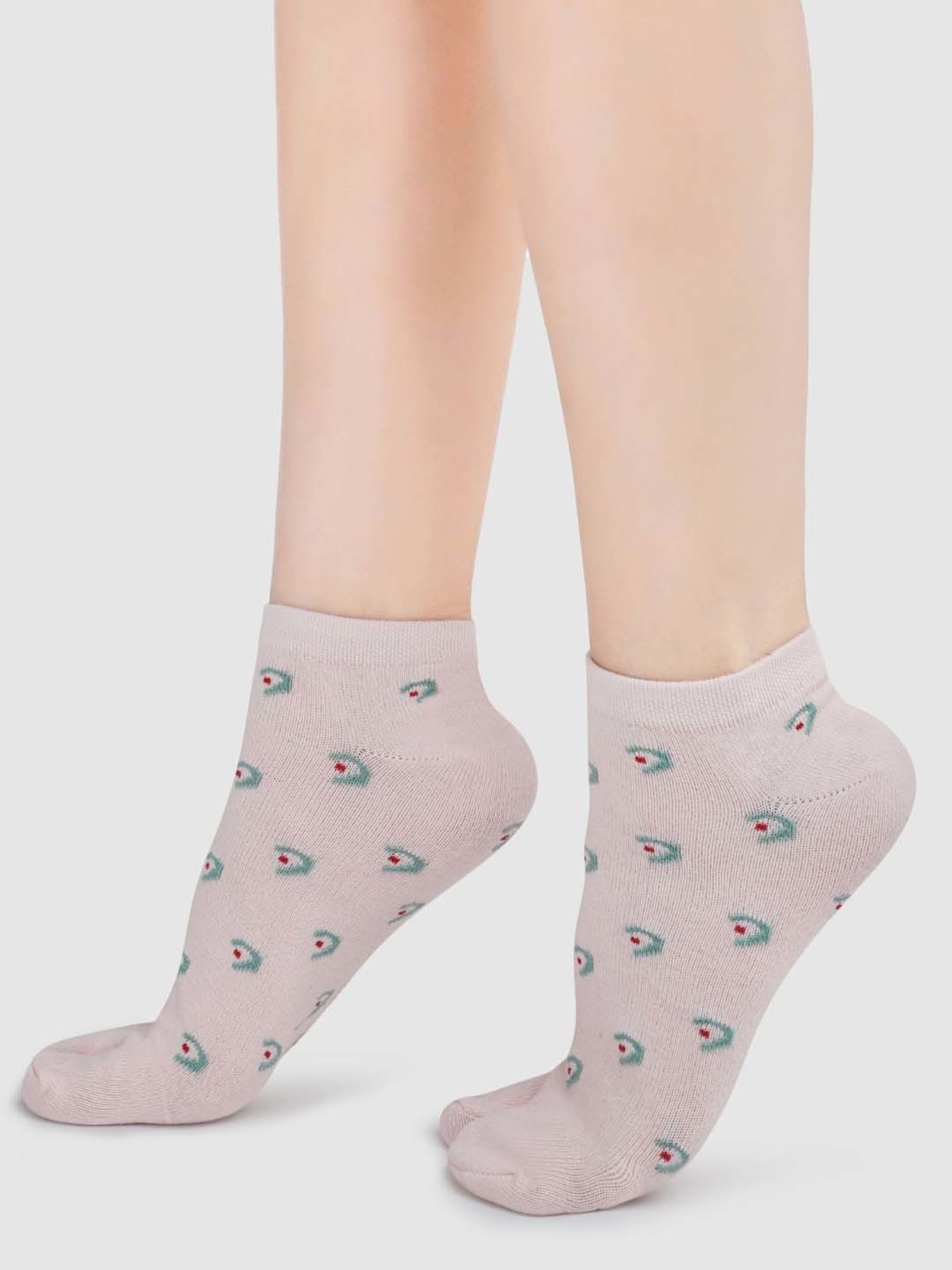 NEXT2SKIN Assorted Color Cotton Ankle Socks - Pack Of 6