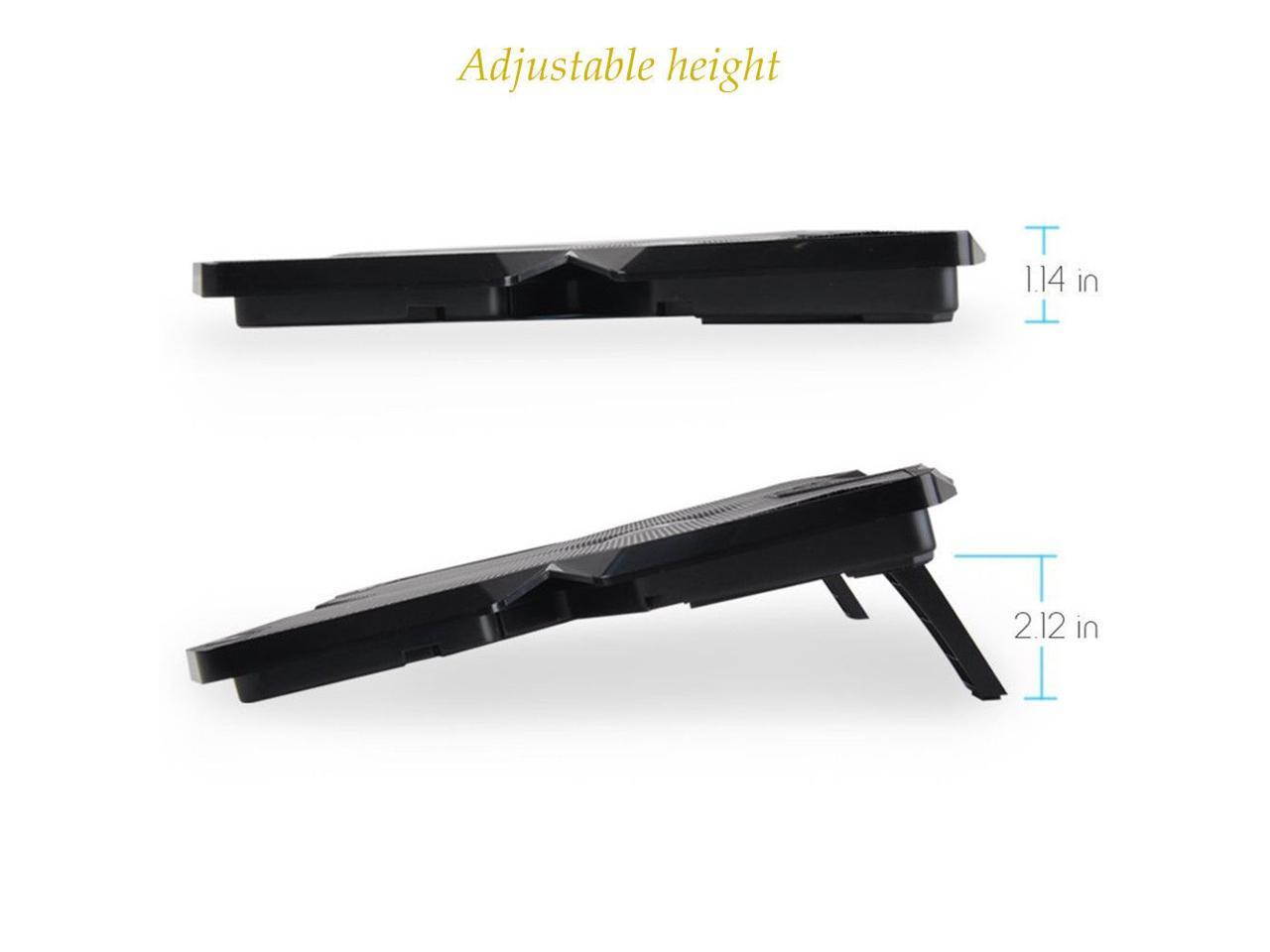 Werleo Laptop Cooler with Stand The Most Powerful Slim Gaming PC Fan Cooler for Computer Rapid Cooling Action 4 LED Fans Quiet USB Laptop Cooling Pad