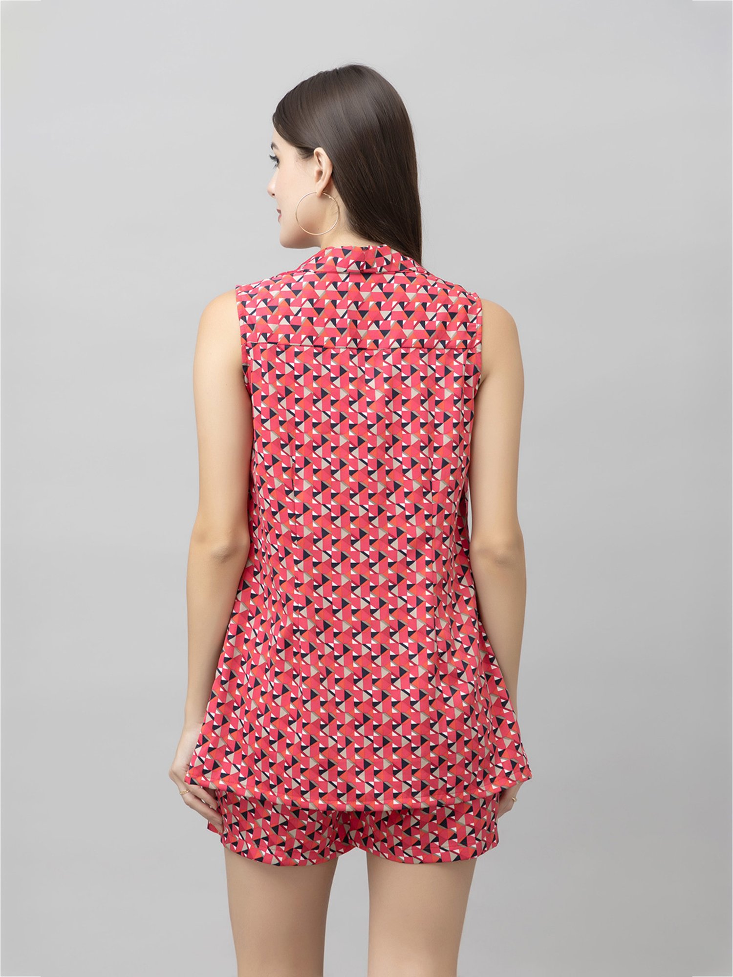 PURYS Pink & Black Printed Co-Ord Set