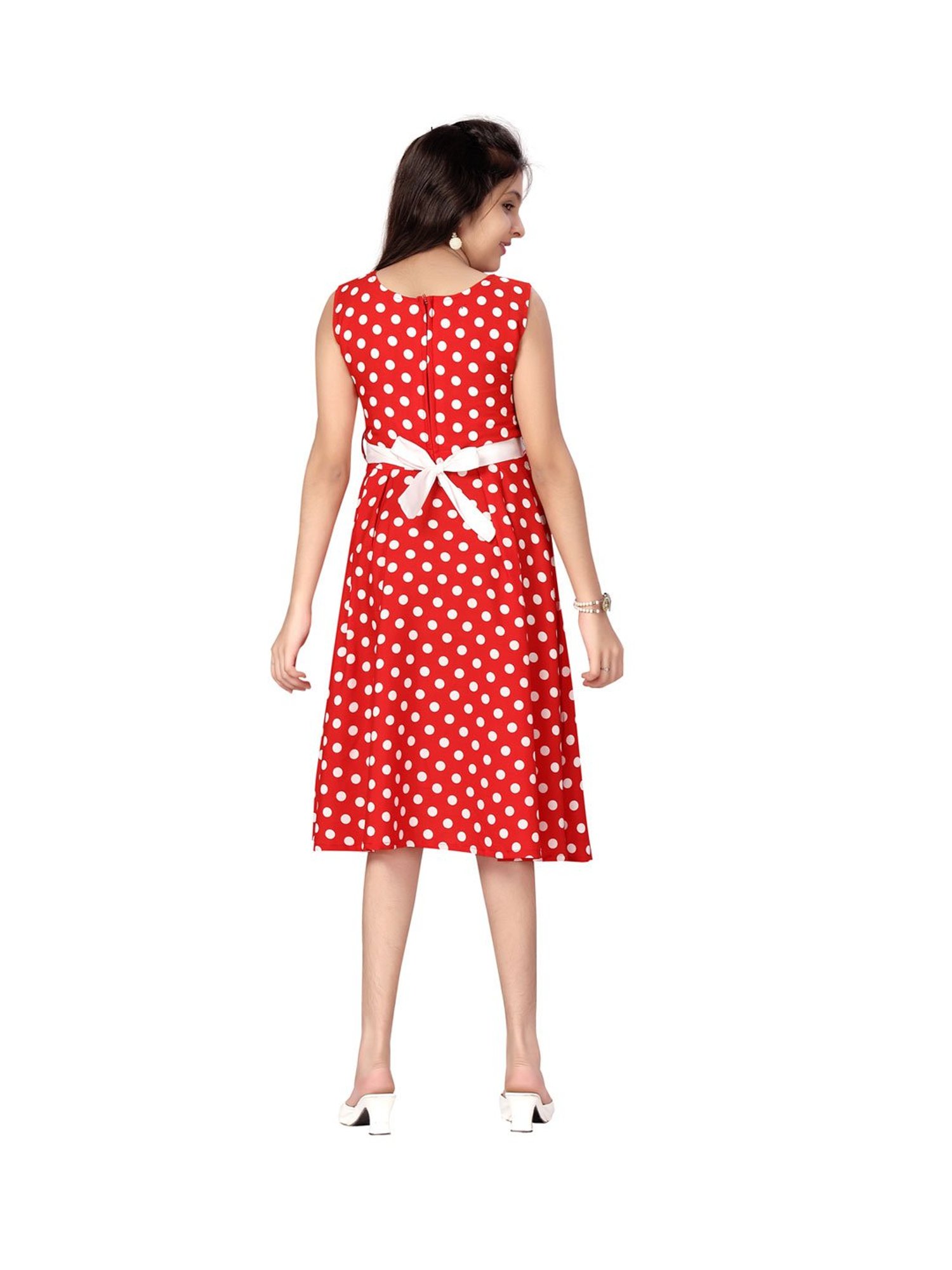 Aarika Kids Red Printed Dress