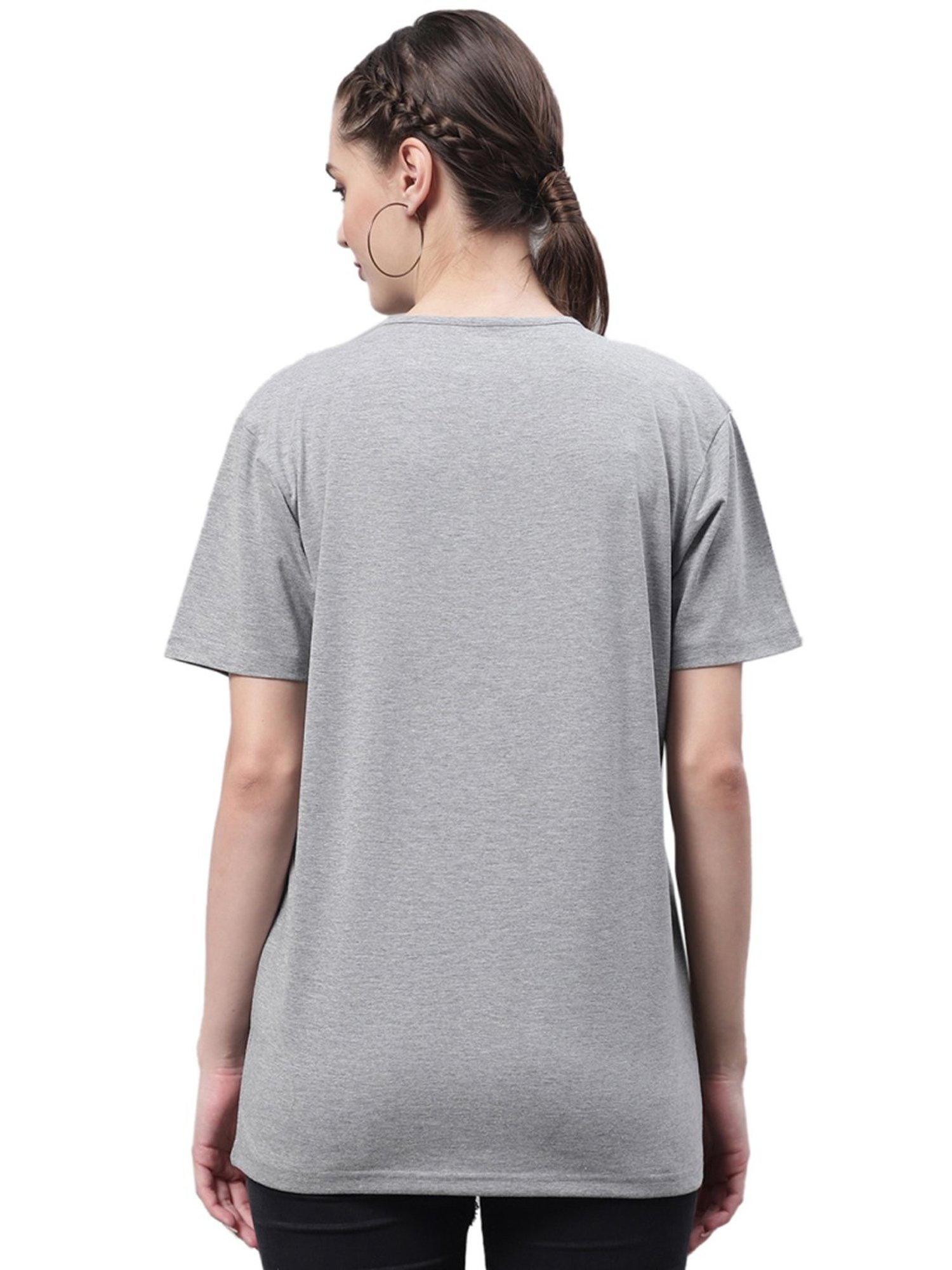 Vimal Jonney Orange & Grey Cotton Logo T-Shirt - Pack Of 2