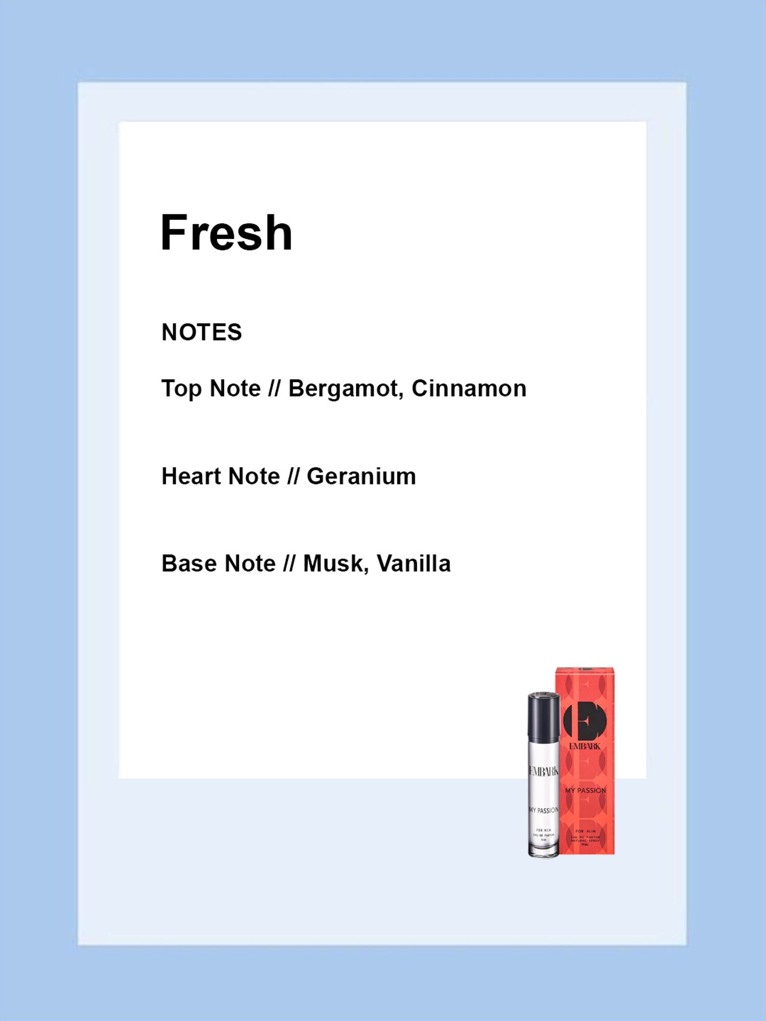 Embark My Passion Eau de Parfum for Him - 15 ml