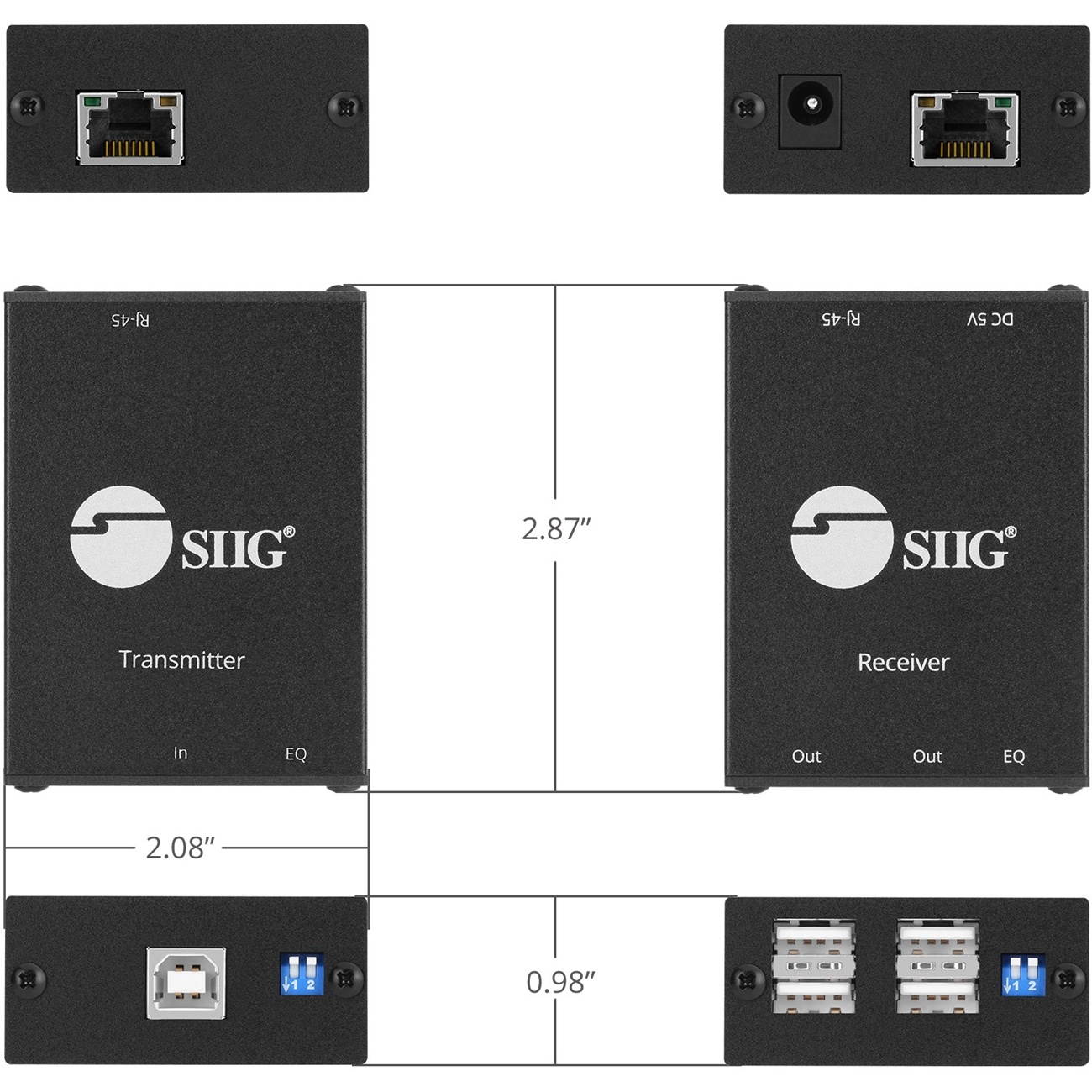 SIIG 4-Port USB 2.0 Extender JUEX0311S1