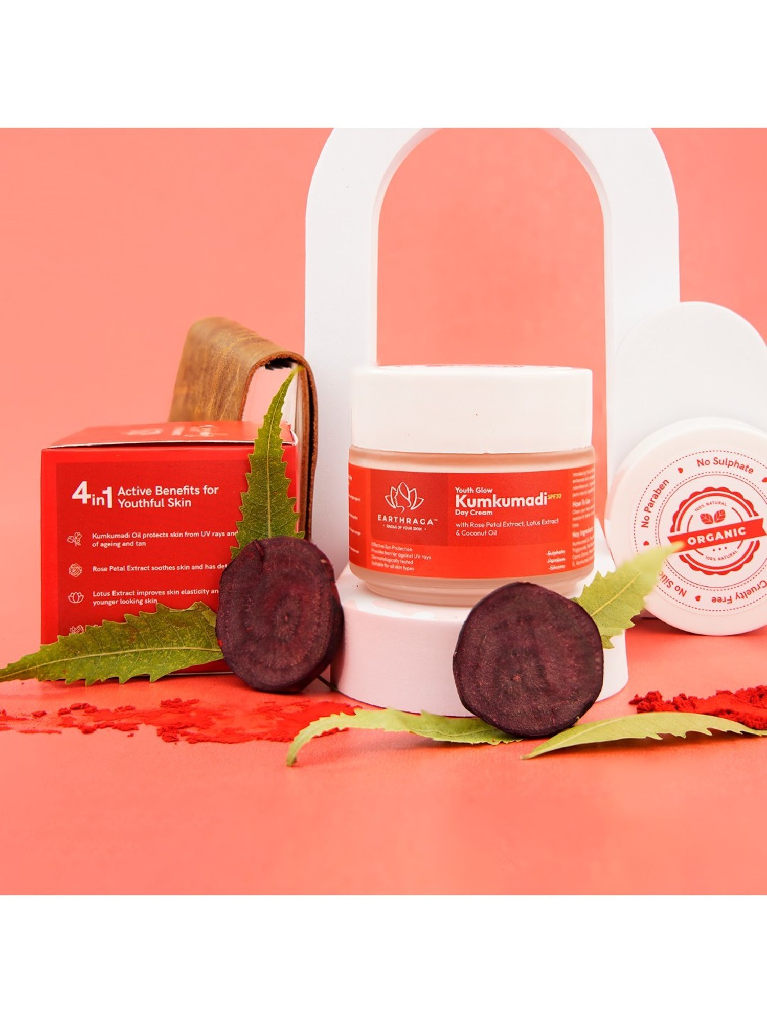 Earthraga Youth Glow Kumkumadi Day Cream SPF 30 - 100 ml