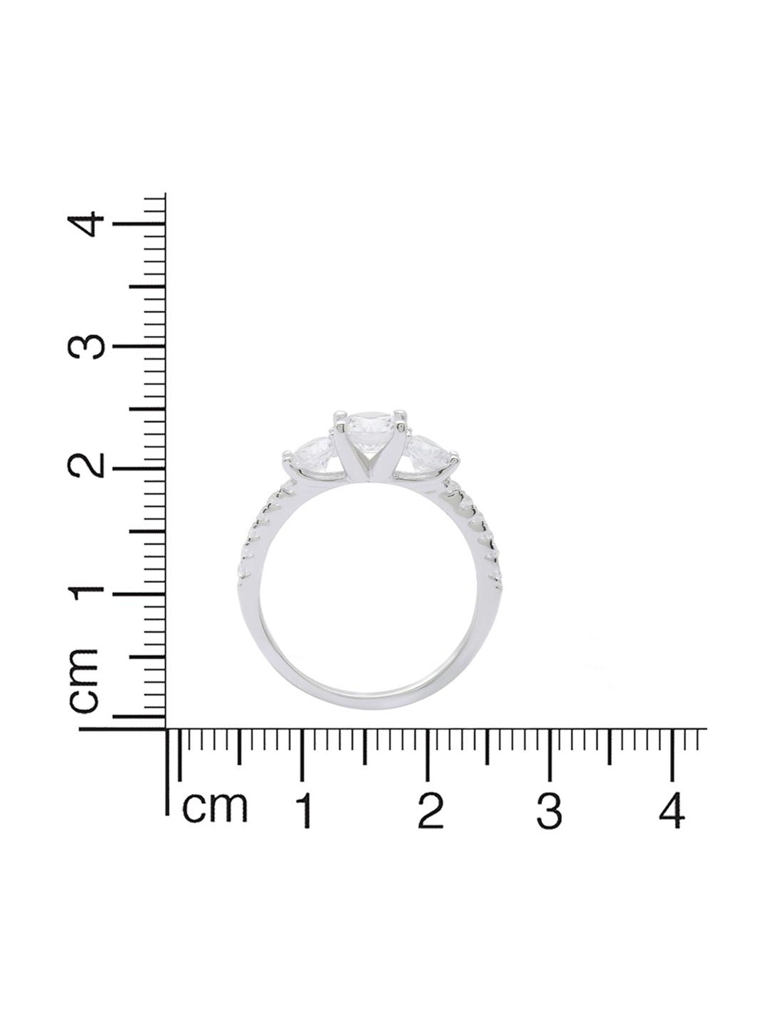 Anayra 92.5 Sterling Silver Sparkling Ring for Women