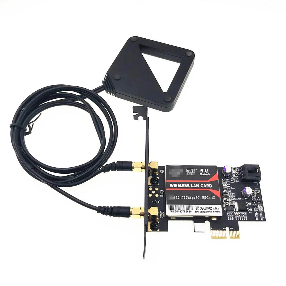 With external antenna 1730Mbps Chipset Intel 9260NGW MU-MIMO Bluetooth 5.0 PCI-E PCIe 1x X1 Desktop Card