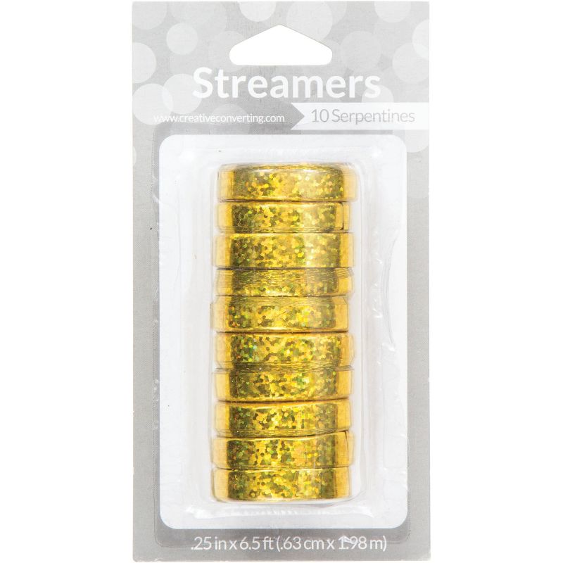 3ct Holographic Serpentine Streamer Gold