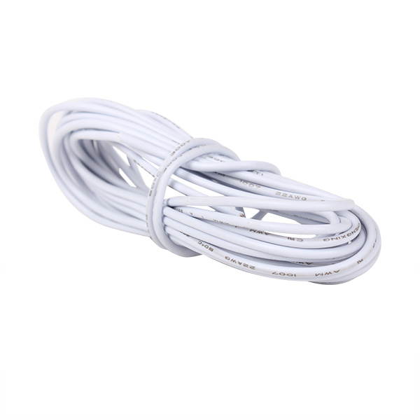 White 5.5FT 22awg Guitar Harness Wire,multi-stranded,single lead,un-shielded