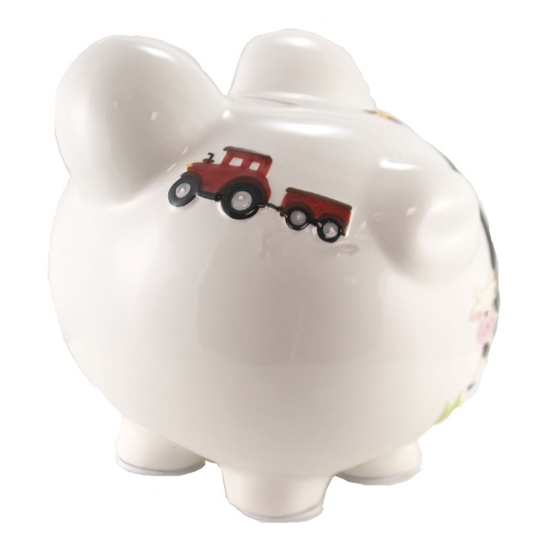 Bank 7.75" Barnyard Piggy Bank Horse Pig Cow Rooster  -  Decorative Banks